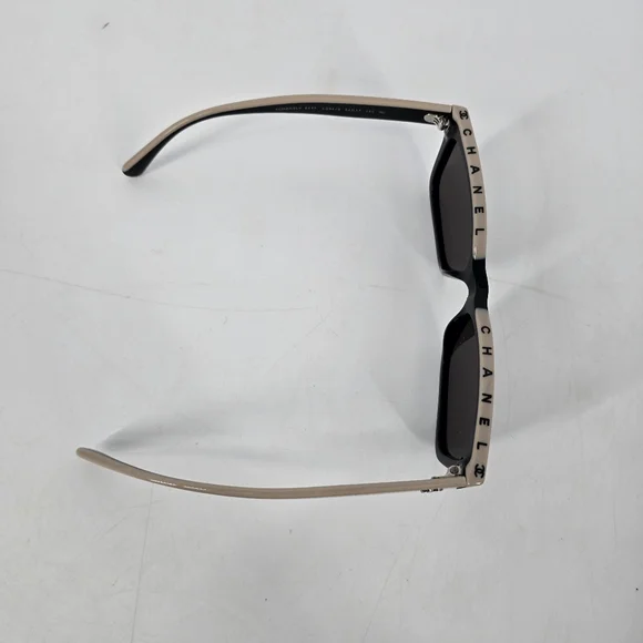 Chanel Black Grey Logo Sunglasses 5427 54 17 140mm Made in Italy - Picture 4 of 9